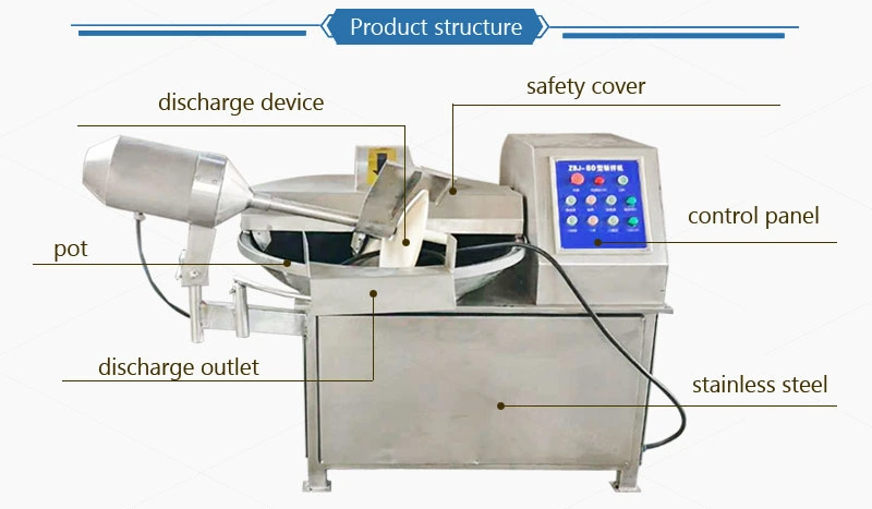 Competitive Price 40L Electric Meat Bowl Cutter / 40L Multifunction Vegetable Meat Bowl Cutter / Industrial Meat Mincer 40L