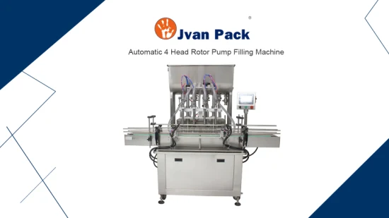 Zt4t Automatic 4 Head Rotor Pump Filling Plastic Bottle Oil Packaging Machine Rotor Pump Automatic Honey Gel Bottle Quantitative Filling Machine