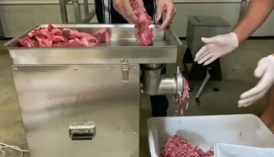 Qh#32 Stainless Steel Electric Meat Processing Cutting Sausage Grinding Machine Slicer Sausage Stuffer Beef/Chicken/Vegetable Mincer Mixer Grinder Manufacturer